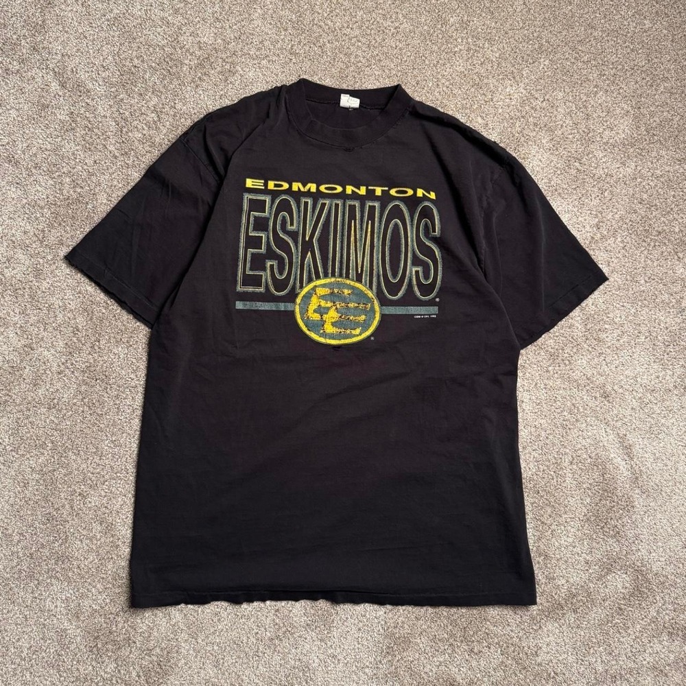 BLACK VINTAGE EDMONTON ESKIMOS‎ GRAPHIC TEE